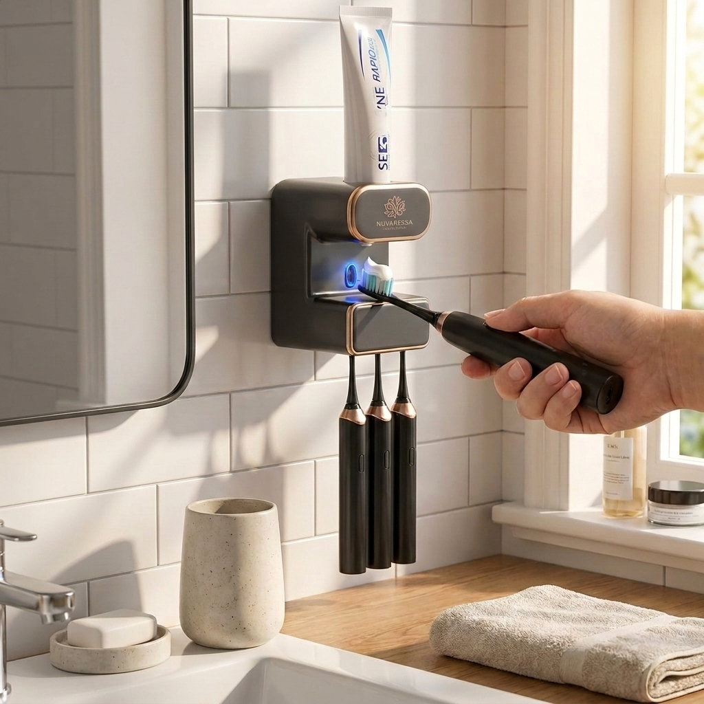 Nuvaressa™ UV Toothbrush Sanitizer - lifestyle