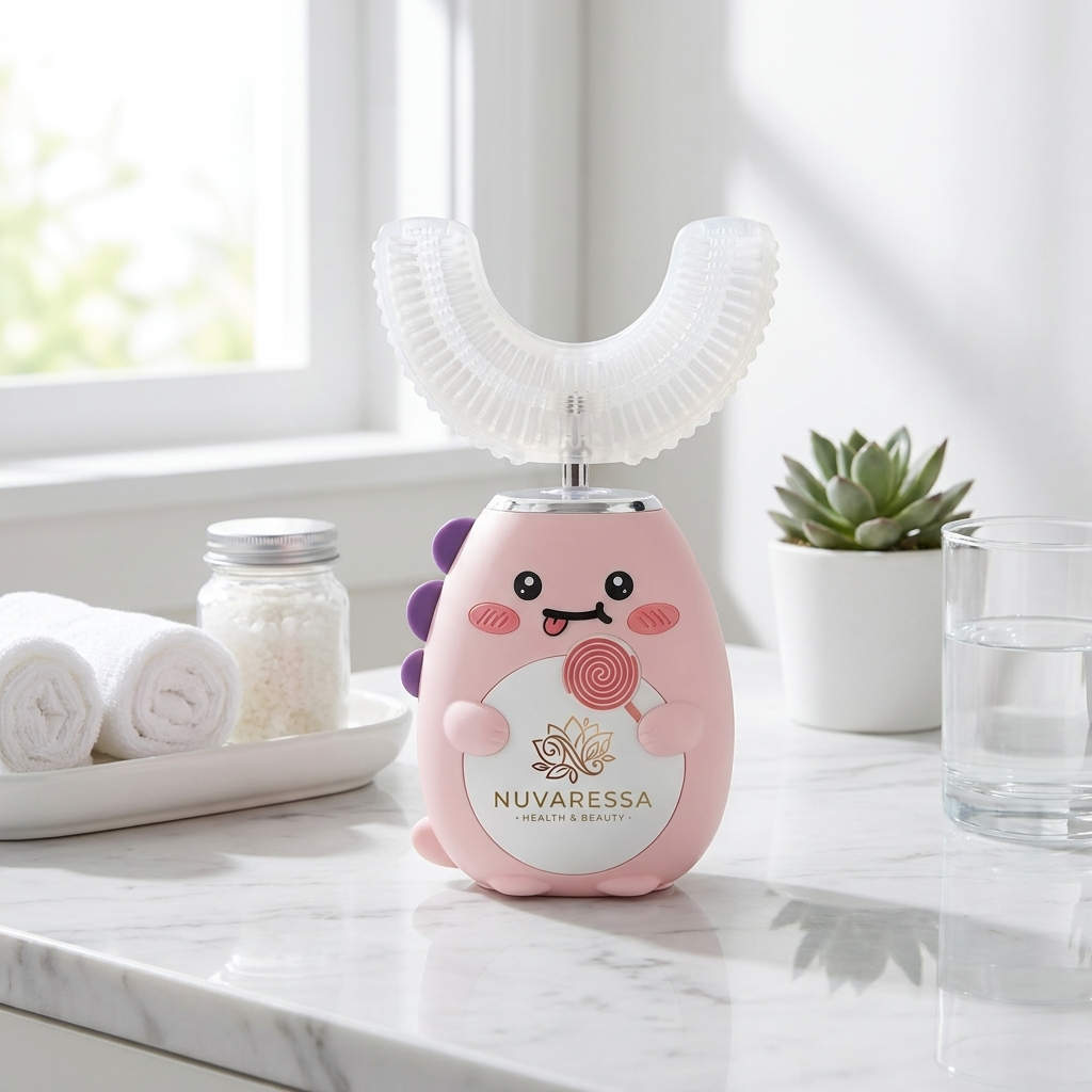 Nuvaressa™ Kids Electric Toothbrush - marble vanity