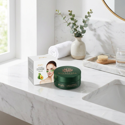 Nuvaressa™ Avocado Hydrating Eye Patches - marble vanity