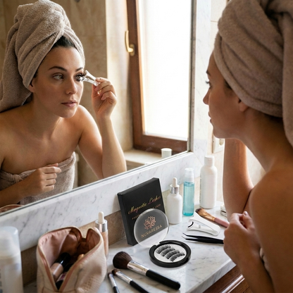 Nuvaressa™ Magnetic False Eyelashes - lifestyle in use