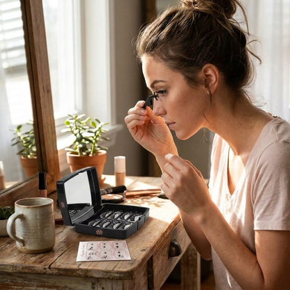 Nuvaressa™ Magnetic Eyelash Set with Clip - lifestyle in use