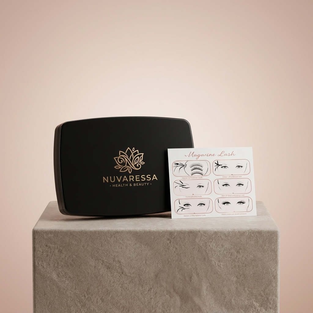 Nuvaressa™ Magnetic Eyelash Set with Clip - stone pedestal display