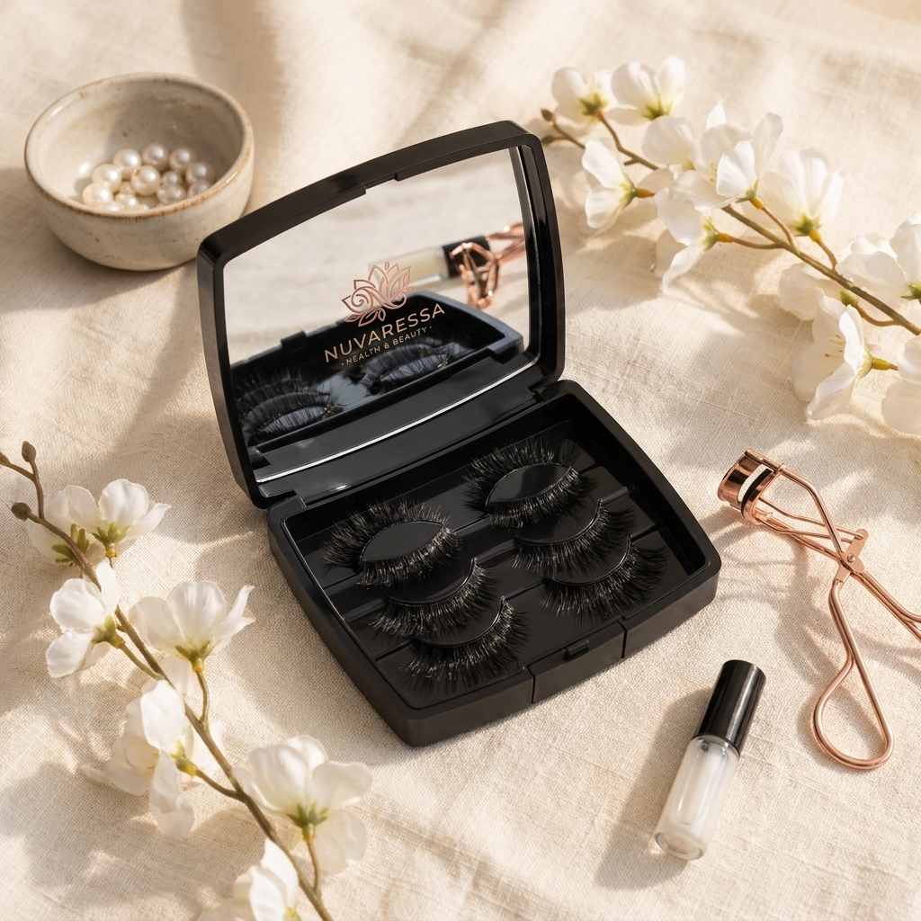 Nuvaressa™ Magnetic Eyelash Set with Clip - flat-lay