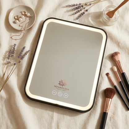 Nuvaressa™ Folding LED Makeup Mirror - flat-lay
